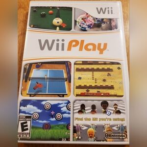Nitendo Wii - Wii Play - Multiple-Games Pool, Table Tennis, Duck Hunt, 9 Total